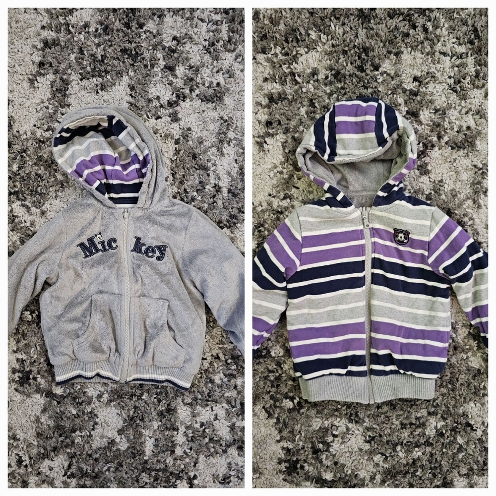 Vintage Rare Reversible Mickey Mouse 1928  Thick warm Jacket Size 4- 6 years
